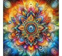 Puzzle de 35 Pièces pour Adultes, Totem Fleur Colorée Puzzle pour Adultes 35 pièces, Puzzles de Qualité Supérieure Coloré, Le Cadeau Parfait pour La Famille Et Les Amis