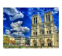 Puzzle de 4000 pièces pour Adultes, cathédrale Notre-Dame de Paris de Style Gothique, Cadeau et Jeu éducatif pour Adolescents