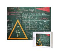 Puzzle de 500 pièces avec boîte de rangement, formules théorie des formes, leçon de mathématiques, mot imprimé, puzzle en bois 52 x 38 cm pour adultes et enfants, jeu décoratif amusant en famille