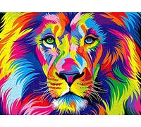 Puzzle de 500 pièces Cadeau de Lion coloré pour Toute la Famille