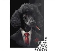 Puzzle de 500 pièces Caniche Noir, pour Adultes et Jeux éducatifs en Bois pour Enfants 500 pièces (52 x 38 cm)