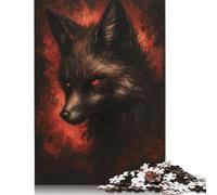 Puzzle de 500 pièces Dark Kitsune - Esprit mystique renard pour garçons et filles - Puzzle éducatif - Jouets de décoration familiale - 500 pièces (52 x 38 cm)