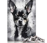 Puzzle de 500 pièces d'un charmant chien Chihuahua pour adultes et adolescents (à partir de 12 ans, 52 x 38 cm)