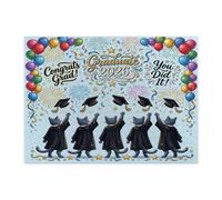Puzzle de 500 pièces en bois imprimé chat bleu russe félicitations pour adultes, décoration de remise de diplôme pour divertissement à domicile