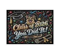 Puzzle de 500 pièces en bois imprimé de chien de berger allemand félicitations pour adultes, chiot de remise de diplôme, décorations de e 2026 pour divertissement à domicile