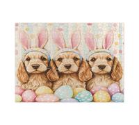 Puzzle de 500 pièces en bois pour adultes Cocker américain de Pâques - Puzzle amusant en bois pour adultes - Décoration amusante pour divertissement créatif