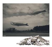 Puzzle de 500 pièces en Bois représentant des Mini-Personnages flottants, Jeu éducatif pour Adultes (52 x 38 cm).