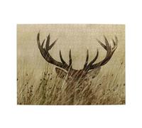 Puzzle de 500 pièces en Bois représentant Un Faon de cerf de Virginie dans la Nature Sauvage et Un cerf Adulte - Puzzle pour Adultes et Personnes âgées