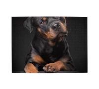 Puzzle de 500 pièces en Bois représentant Un Rottweiler Aimant, confiant et Loyal - pour Adultes et Personnes âgées