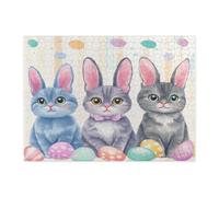 Puzzle de 500 pièces en forme de chat bleu russe pour adultes - Puzzles en bois mignons et amusants pour chaton - Décoration amusante pour divertissement créatif