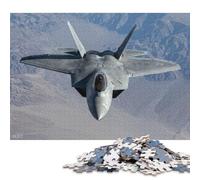 Puzzle de 500 pièces F22 Raptor en Bois, Jeu éducatif et Stimulant, idéal comme Cadeau de Noël, 500 pièces (52 x 38 cm)