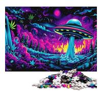 Puzzle de 500 pièces Forêt Extraterrestre phosphorescente pour Adultes - Cadeau d'halloween - Décoration intérieure et Cadeaux Uniques - 500 pièces (52 x 38 cm)