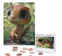 Puzzle de 500 pièces - Image en bois personnalisée à partir de photos - Puzzle personnalisé à partir d'images - Puzzles dinosaures mignons pour adultes - Cadeaux d'anniversaire, de Noël, de