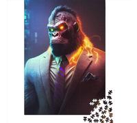 Puzzle de 500 pièces « Le réalisateur Gorille en Costume » pour Adultes, Puzzle en Bois, Jeu éducatif pour Enfants, Cadeau de Noël, 500 pièces (52 x 38 cm)