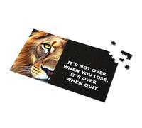 Puzzle de 500 pièces Never Quit: Le message du lion de persévérance pour adultes - Puzzle de 1000 pièces de 300 pièces (300 pièces)