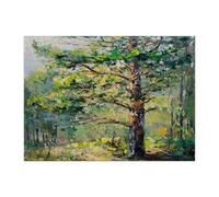 Puzzle de 500 pièces, peinture à l'huile de printemps, arbre de pin pour adultes, paysage naturel, décorations de plantes pour divertissement à domicile