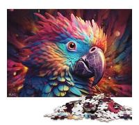 Puzzle de 500 pièces - Portrait de Perroquet métaphysique - Puzzle en Bois - Jouet éducatif - Cadeau de Noël - 500 pièces (52 x 38 cm)