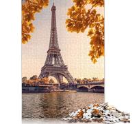 Puzzle de 500 pièces pour Adolescents - Affiche Automne à Paris - Puzzles pour Adultes - Puzzles en Bois - Jeu de décompression - Jouet Puzzle - 500 pièces (52 x 38 cm)