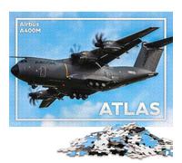 Puzzle de 500 pièces pour Adultes A400M Atlas Cargo Aircraft, Puzzle carré en Bois, pièces Uniques, Jeu éducatif et Amusant, 500 pièces (52 x 38 cm)