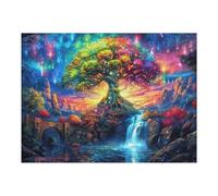 Puzzle De 500 Pièces pour Adultes Arbre de Vie 500 PCS 52×38cm Art Mural Encadrable pour Bureau Café Présentation Artistique Unique pour Espace Commercial