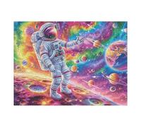 Puzzle De 500 Pièces pour Adultes Astronaute Espace Galaxie 500 PCS 52×38cm Écologique Sécurisé Non Toxique Parfait pour Usage Familial Adapté À Tous Les Âges Cadeau