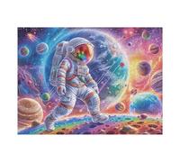 Puzzle De 500 Pièces pour Adultes Astronaute Espace Galaxie 52×38cm Niveau Difficulté Élevé Stimulant Idéal pour Joueurs Avancés Fort Sentiment D'Accomplissement