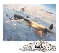 Puzzle de 500 pièces pour Adultes Avro Lancaster Jet War, Puzzle carré en Bois, pièces Uniques, Jeu éducatif et Amusant, 500 pièces (52 x 38 cm)