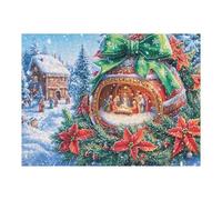 Puzzle De 500 Pièces pour Adultes Bonnet de Noël 500 PCS 52×38cm Activité Soirée De Fête Parfait pour Noël Nouvel an Rassemblements Famille Amis Temps Amusant