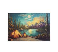 Puzzle de 500 pièces pour adultes, chefs-d'œuvre stimulants et éducatifs, camping familial