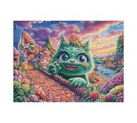 Puzzle De 500 Pièces pour Adultes Dragon Vert forêt Fantastique 500 PCS 52×38cm Adapté Aux Débutants Assemblage Fluide Parfait pour Détente Quotidienne Exercice Cérébral