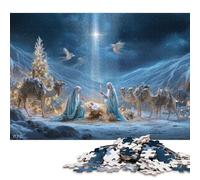 Puzzle de 500 pièces pour Adultes « Étoile Divine dans la Neige » - Puzzle en Bois pour Adultes - Décoration intérieure - Cadeau de Noël - 500 pièces (52 x 38 cm)