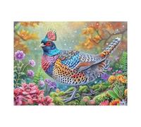 Puzzle De 500 Pièces pour Adultes Faisan dans Les Fleurs 500 PCS 52×38cm Puzzle Universel pour Toutes Occasions Cadeau Parfait Décoration Maison Amusement Familial
