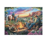 Puzzle De 500 Pièces pour Adultes Feu de Camp forêt 500 PCS 52×38cm Cadeau De Noël pour Enfants Adolescents Adultes Activité Familiale Amusante Temps De Fête