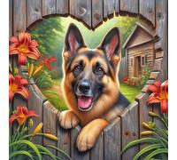 Puzzle de 500 pièces pour Adultes,J'adore Les Chiens de Berger DIY Puzzles Divertissement Créatif,Puzzle Classiques,Cadeaux pour Art Mural(45 x 45 cm)