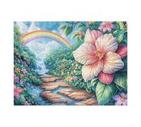 Puzzle De 500 Pièces pour Adultes Jardin de Lys Path 52×38cm Cadeau De Thanksgiving pour Famille Idéal pour Temps De Rassemblement Activité De Groupe