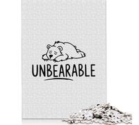 Puzzle de 500 pièces pour Adultes - Jeu de Mots avec l'ours insupportable - Puzzle carré en Bois - Pièces Uniques - Jeu éducatif et Amusant - 500 pièces (52 x 38 cm)