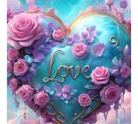 Puzzle de 500 Pièces pour Adultes L’Amour de l’océan Bleu,45x45cm Puzzle Impossible 500 Pieces,Jeu d'Adresse pour Toute la Famille,Décoration d'Intérieur Colorée