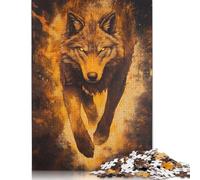 Puzzle de 500 pièces pour Adultes « Le Loup d'Ember », Puzzle carré en Bois, pièces Uniques, Jeu éducatif et Amusant, 500 pièces (52 x 38 cm)