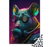 Puzzle de 500 pièces pour Adultes - Le Rat de l'Apocalypse - Puzzle carré en Bois - Pièces Uniques - Jeu éducatif et Amusant - 500 pièces (52 x 38 cm)