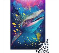 Puzzle de 500 pièces pour Adultes : Le Requin-Baleine paisible. Puzzle carré en Bois, pièces Uniques, Jeu éducatif et Amusant, 500 pièces (52 x 38 cm).