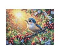 Puzzle De 500 Pièces pour Adultes Merlebleu Jardin de Fleurs 52×38cm Adapté Aux Débutants Assemblage Fluide Parfait pour Détente Quotidienne Exercice Cérébral