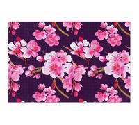 Puzzle de 500 pièces pour adultes - Motif fleurs de cerisier rose - Puzzle de la nature - Éléphant blanc - Cadeaux drôles - 52 x 37 cm