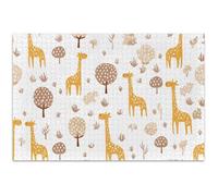 Puzzle de 500 pièces pour adultes - Motif girafes et arbres - Cadeau unique - Art floral animal - 500 pièces - 500 pièces