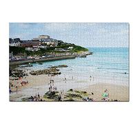 Puzzle de 500 pièces pour Adultes, Newquay Beach, Angleterre, Royaume-Uni, Souvenir de Voyage, 52 x 38 cm