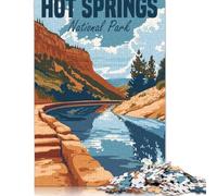 Puzzle de 500 pièces pour Adultes - Parc National des Sources thermales - Puzzle en Bois pour Adultes - Idéal pour s'amuser en Famille et Passer Une soirée Jeux - 500 pièces (52 x 38 cm)