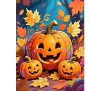 Puzzle de 500 Pièces pour Adultes, Puzzle Adulte 500 Pieces Coloré, Puzzles Difficile Impossible Activité Familiale Parfaite(Citrouille de Dessin animé)