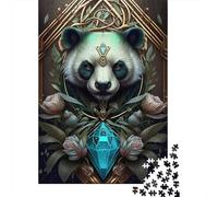 Puzzle de 500 pièces pour Adultes - Puzzle carré Panda Conte de fées pour Adultes et Puzzles en Bois - Décoration intérieure - Cadeaux de Vacances - 500 pièces (52 x 38 cm)