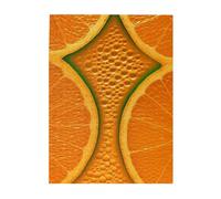 Puzzle de 500 pièces pour adultes - Puzzle stimulant en bois personnalisé avec texture orange - Image de texture orange personnalisée pour soirées de jeu - Puzzle en bois en famille, taille finie