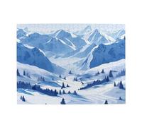 Puzzle de 500 pièces pour adultes - Puzzles stimulants pour soirées de jeu - Beau paysage - Puzzle en bois personnalisé pour photo de famille - Taille finie : 51,8 x 38,1 cm