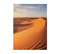 Puzzle de 500 pièces pour adultes - Puzzles stimulants pour soirées de jeu - Puzzle en bois personnalisé pour la famille - Dunes de sable dans le désert du Sahara - Puzzles photo - Taille finie : 51,8